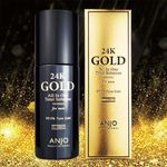 [ANJO] 24K Gold Men's 3-in-1 All-In-One Essence 200ml - Anti-Wrinkle, Brightening with Adenosine & Niacinamide-Made in Korea